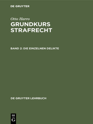 cover image of Die einzelnen Delikte